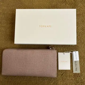 TOPKAPI 엠보 디자인 장지갑 그레이지