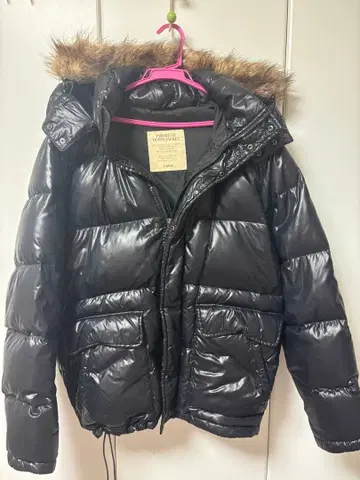 블랙 다운 자켓 퍼 포함 swag y2k 퍼 다운