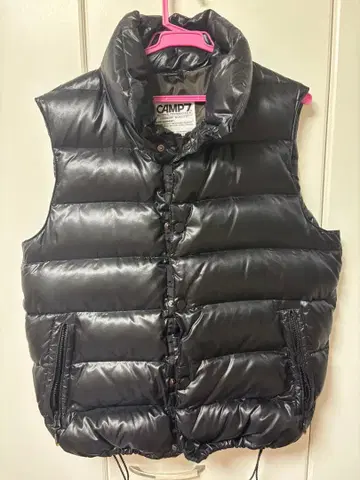 CAMP7 블랙 다운 베스트 swag y2k 시크 스타일
