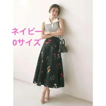 SNIDEL 플레어 프린트 스커트 0 사이즈