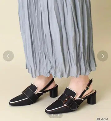 스퀘어토 스티치 뮬 펌프스