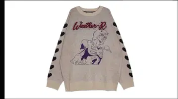 죠죠의 기묘한 모험 웨더 리포트 루즈 자카드 니트 jouetie