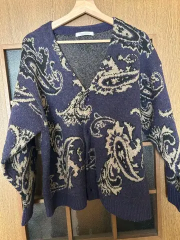새상품급 JOURNAL STANDARD 페이즐리 무늬 가디건 M