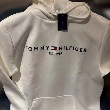 TOMMY HILFIGER 화이트 후드티 튜닉 M (일본 L)
