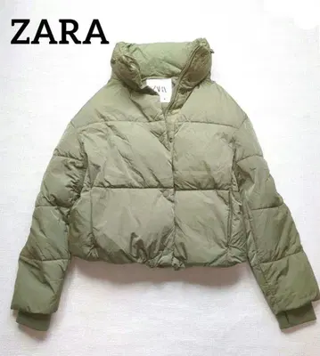 새상품급 ZARA 자라 충전솜 다운 자켓 올리브 그린 XS 숏