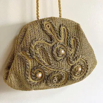 이탈리아제 MALCONI 마르코니 체인 백 클러치 골드