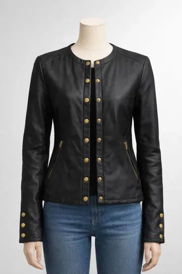 trilbecca 블랙 가죽 자켓