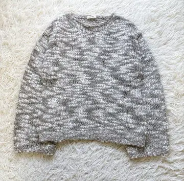 DESPRE 데프레 알파카 울 보트넥 니트 스웨터 라메