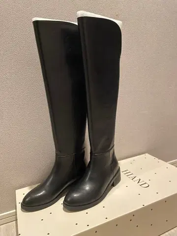 미사용 새상품 HIAND 블랙 니하이 부츠 24cm