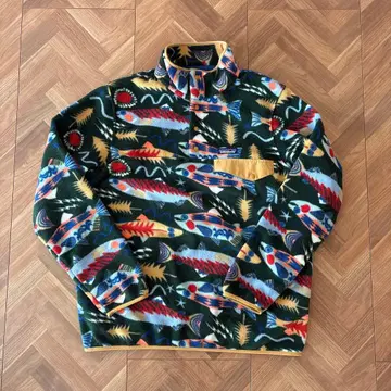 patagonia 플리스 자켓 물고기 패턴 신틸라 스냅t