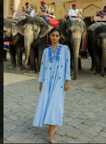 [누키테파] ChikanEmbroidery Panel Dress 원피스