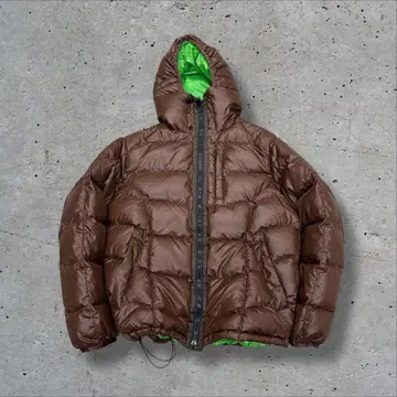 Y2K 00s SOPHNET. L 다운 자켓 밑단 드로우 브라운