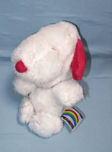 스누피 레인보우 컬러 마스코트 레드 봉제 인형 키링