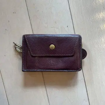 다크 브라운 가죽 코인 케이스