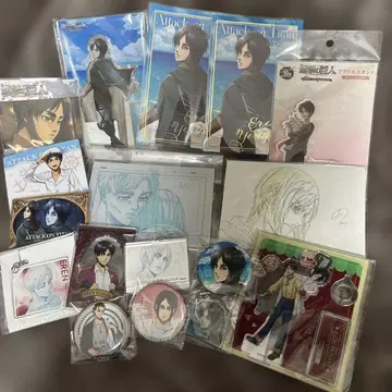 진격의 거인 엘렌 카라테츠 우미 엽서 캔뱃지 아크릴 스탠드 원화 등