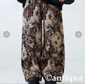 antiqua pattern torso 안티카 꽃무늬 자카드 와이드 팬츠