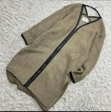 MACPHEE 맥피 네프 트위드 울 니트 코트