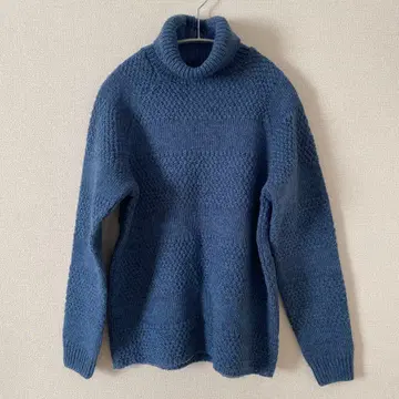 니트 스웨터 마린 블루 남색 파랑