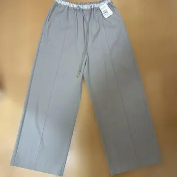 Jena 와이드 팬츠 허리밴딩 드로우 스트링 그레이