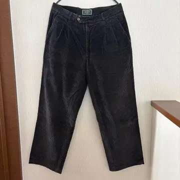 USED 코듀로이 팬츠 굵은 폭 그레이 와이드