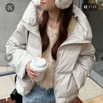 밑단 드로스트 숄카라 숏 다운 자켓