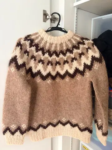 Hilda Ltd 노르딕 빈티지 패턴 울 스웨터