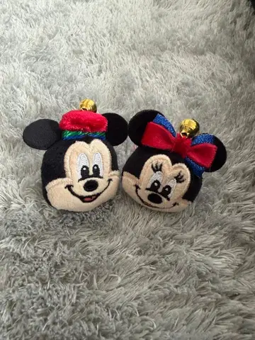 미키 & 미니 자수 디자인 방울 달린 반지