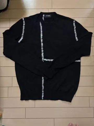 ITALY.LES HOMES.100% 코튼.블랙 니트