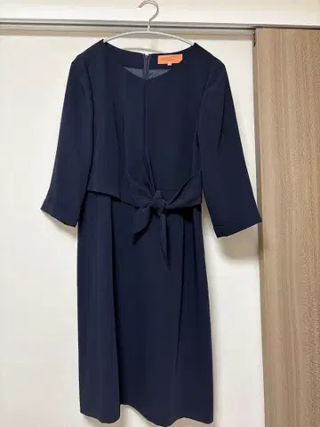 sunauyna 네이비 무릎 기장 원피스 38