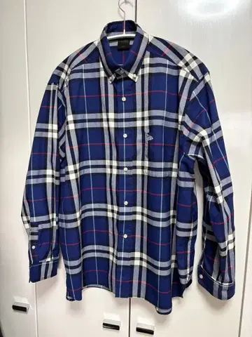 뉴에라 긴팔 마드라스 체크 버튼 다운 셔츠