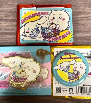 산리오 슈퍼마켓 핀즈 카드 배지 치이카와 시나모롤