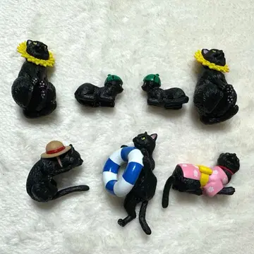 CAFFE VELOCE 여름의 가장자리 고양이 피규어 7개