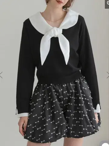 택 포함 미사용 새상품 Donoban 세일러 카라 니트