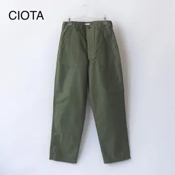 CIOTA/시오타 수빈 코튼 무라사키 백 새틴 베이커 팬츠