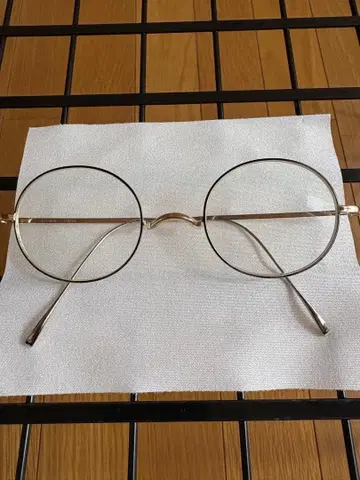 [ 금자안경 vintage ] 앤틱 골드 메탈 라운드 안경