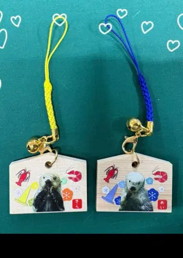 도바 수족관 랏코 메이짱 키라짱 미니 그림 액자 x 2종 새상품