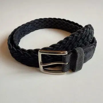 Anderson's 앤더슨 스웨이드 가죽 메쉬 벨트 80 블랙