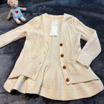 sacai 사카이 아이보리 니트 가디건