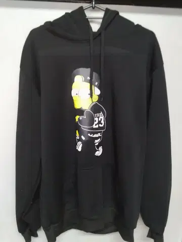 [ 호머 심슨 ] 프린트 후드티 블랙 사이즈 XL