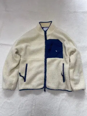 BAYFLOW 플리스 자켓 아이보리/네이비