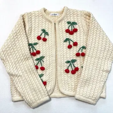 [새상품급] 차일드우먼 체리 니트 가디건
