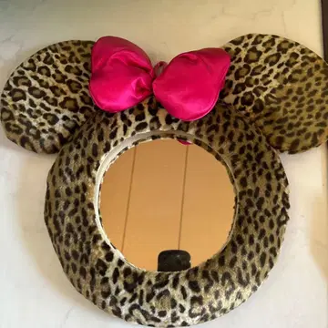 헤이세이 레트로 미니 마우스 레오파드 무늬 거울