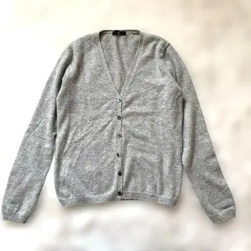 INED 캐시미어 100% 그레이 니트 가디건 이네드 M 사이즈