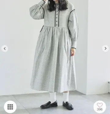 [ LIBERTY ] Forest Wave 패턴 파이핑 원피스