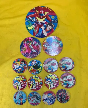 레어!! 고레인저/마징가Z 외 원형 딱지 쇼와 레트로 15장 일괄!!