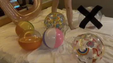 촬영에 사용한 비치볼 5개 세트