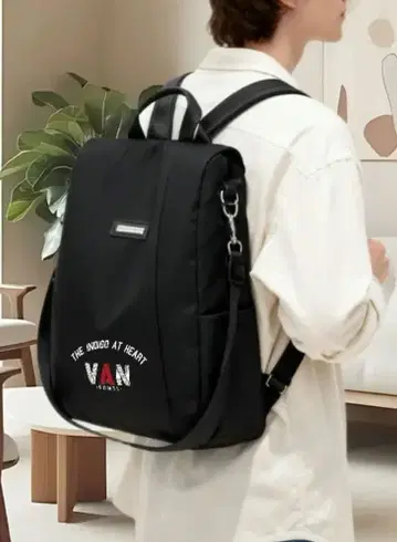 VAN 로고 프린트 백팩 백팩