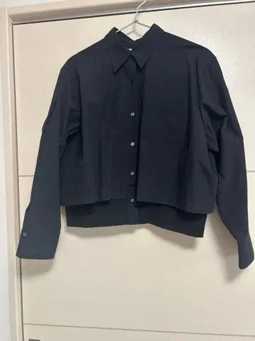 블랙 크롭 셔츠 여성용