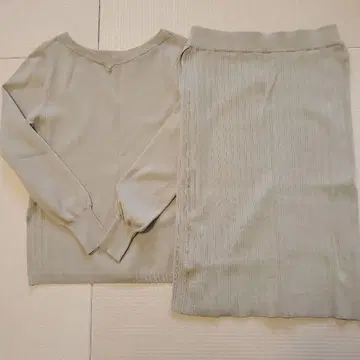 베이지 M 사이즈 스커트 셋업