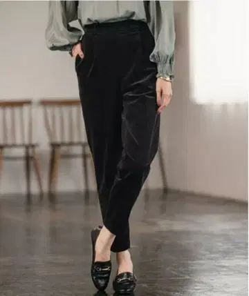 2개 세트 글로벌 워크 우츠쿠 실루엣 코듀로이 테이퍼드 팬츠